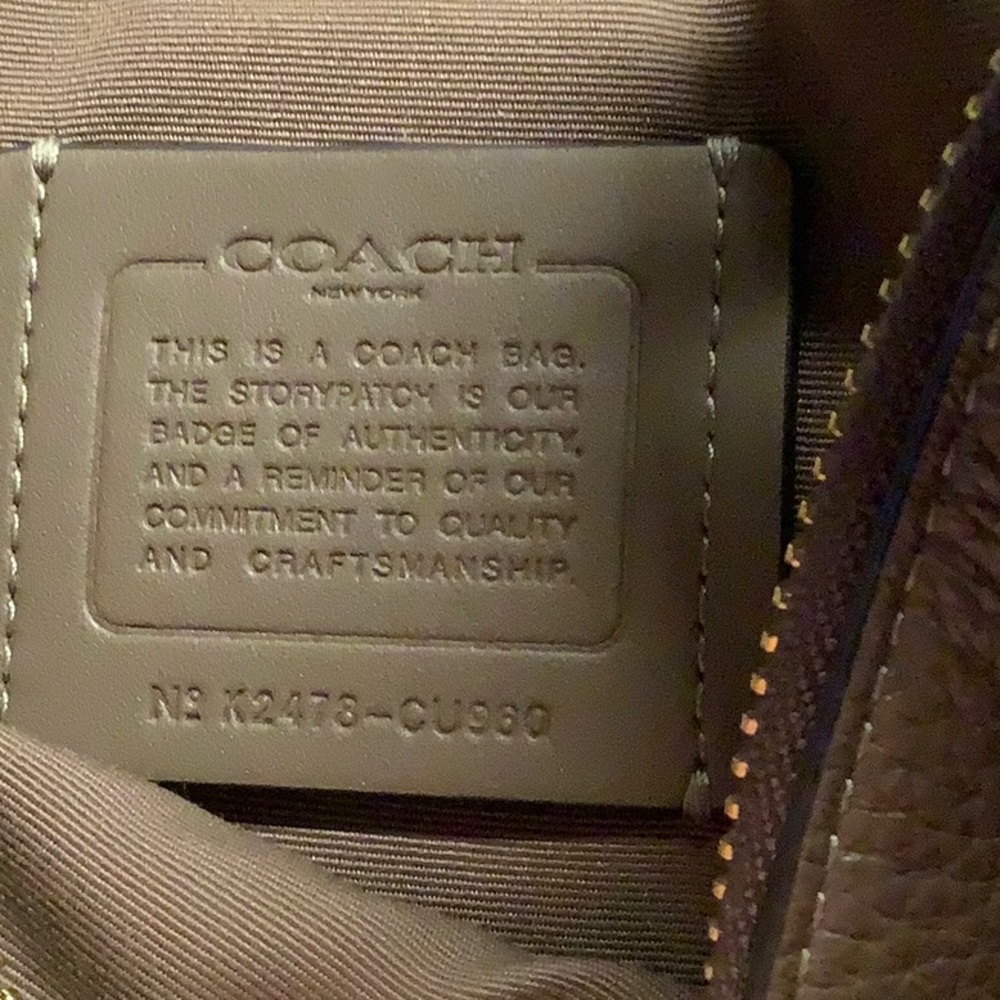 Coach Taupe Leather Shoulder Bag - Picture 4 of 4